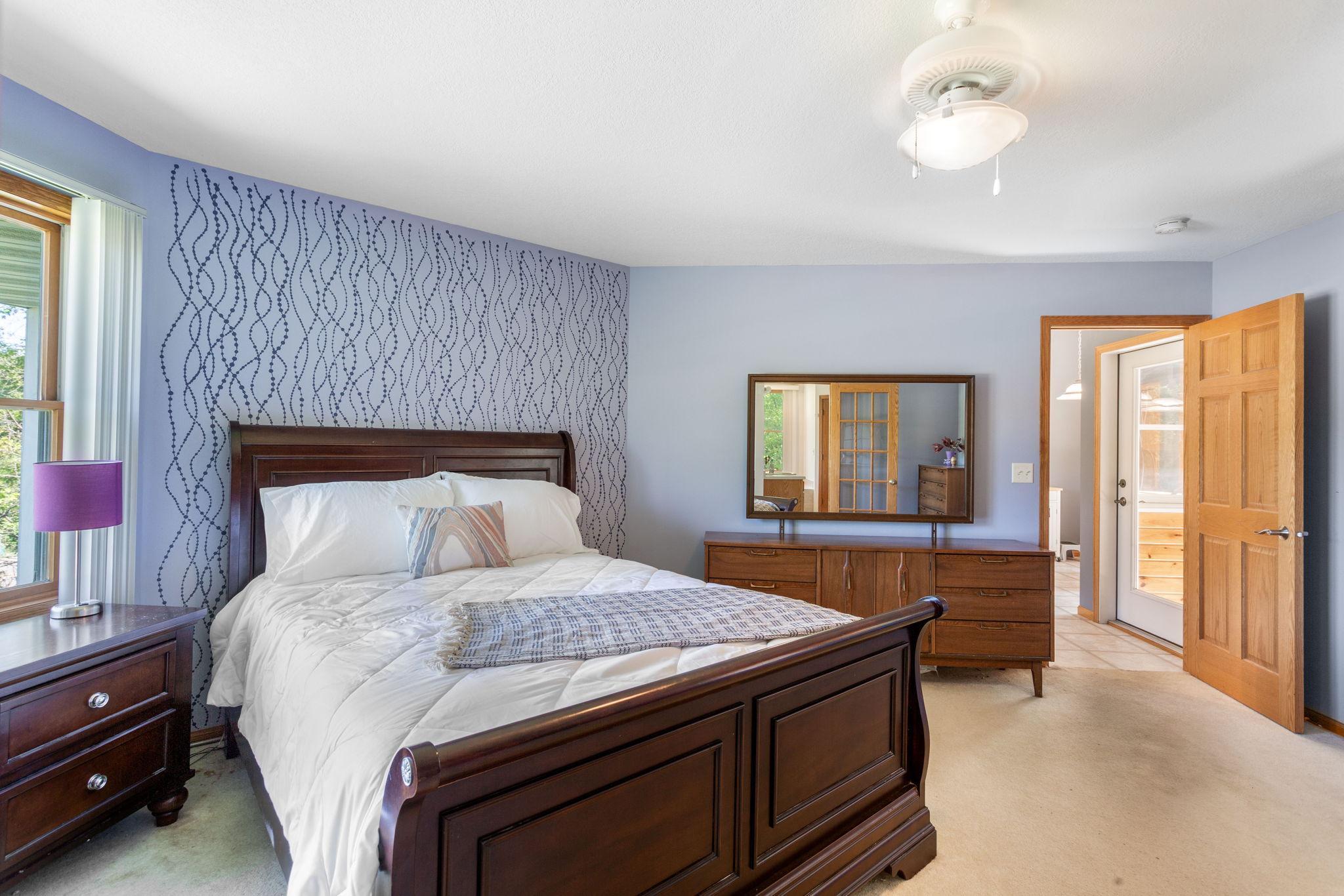 Primary Suite With Custom Angled Wall