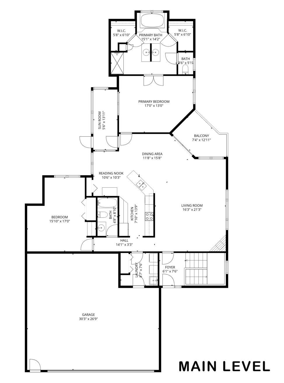 Main Level Floor Plan