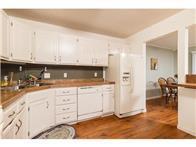 Kitchen has lots of cabinet space