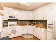 Kitchen has lots of cabinet space