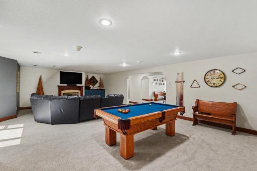 You've got plenty of room for poolt table and a couch to relax