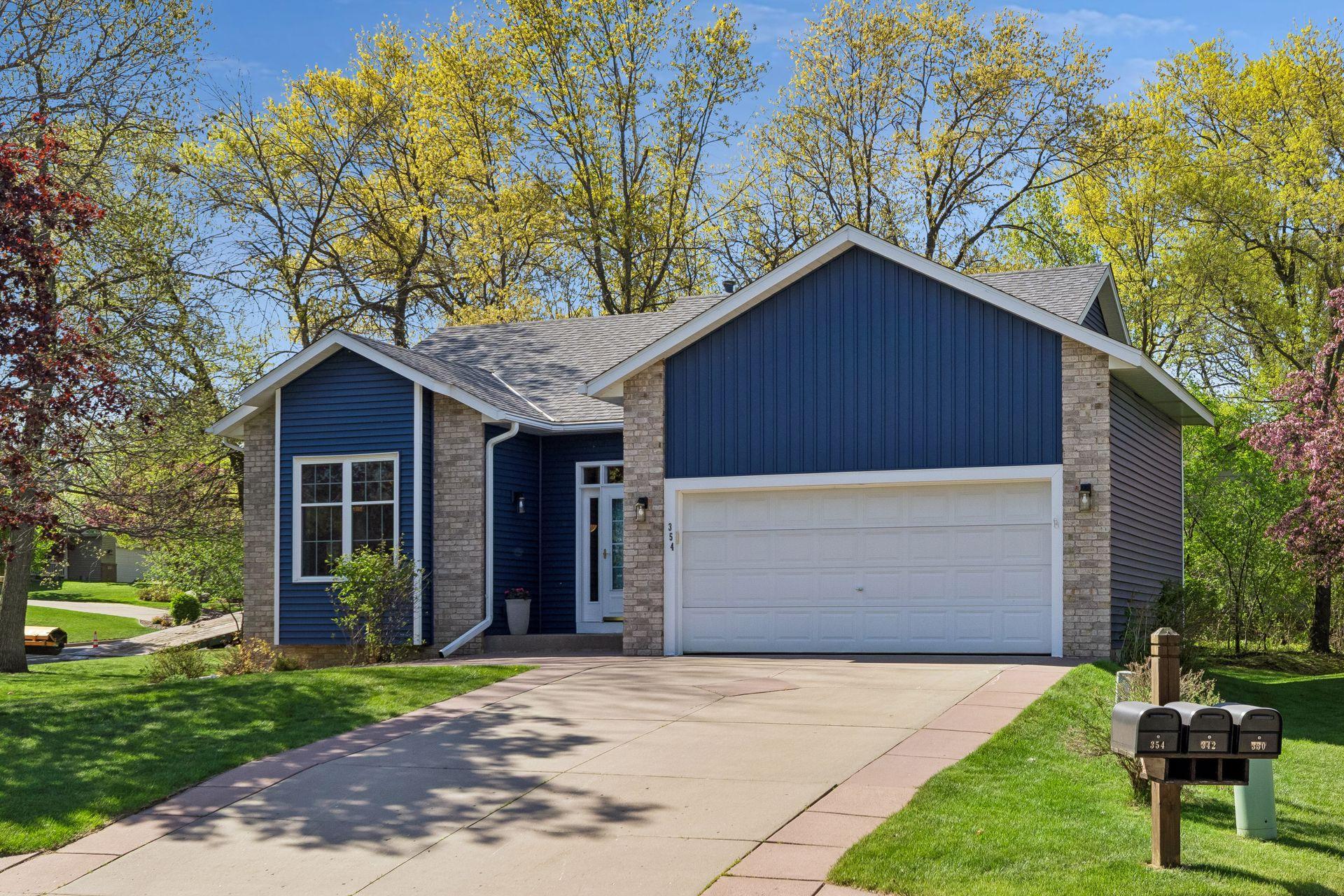 Garage features tall ceilings inside.