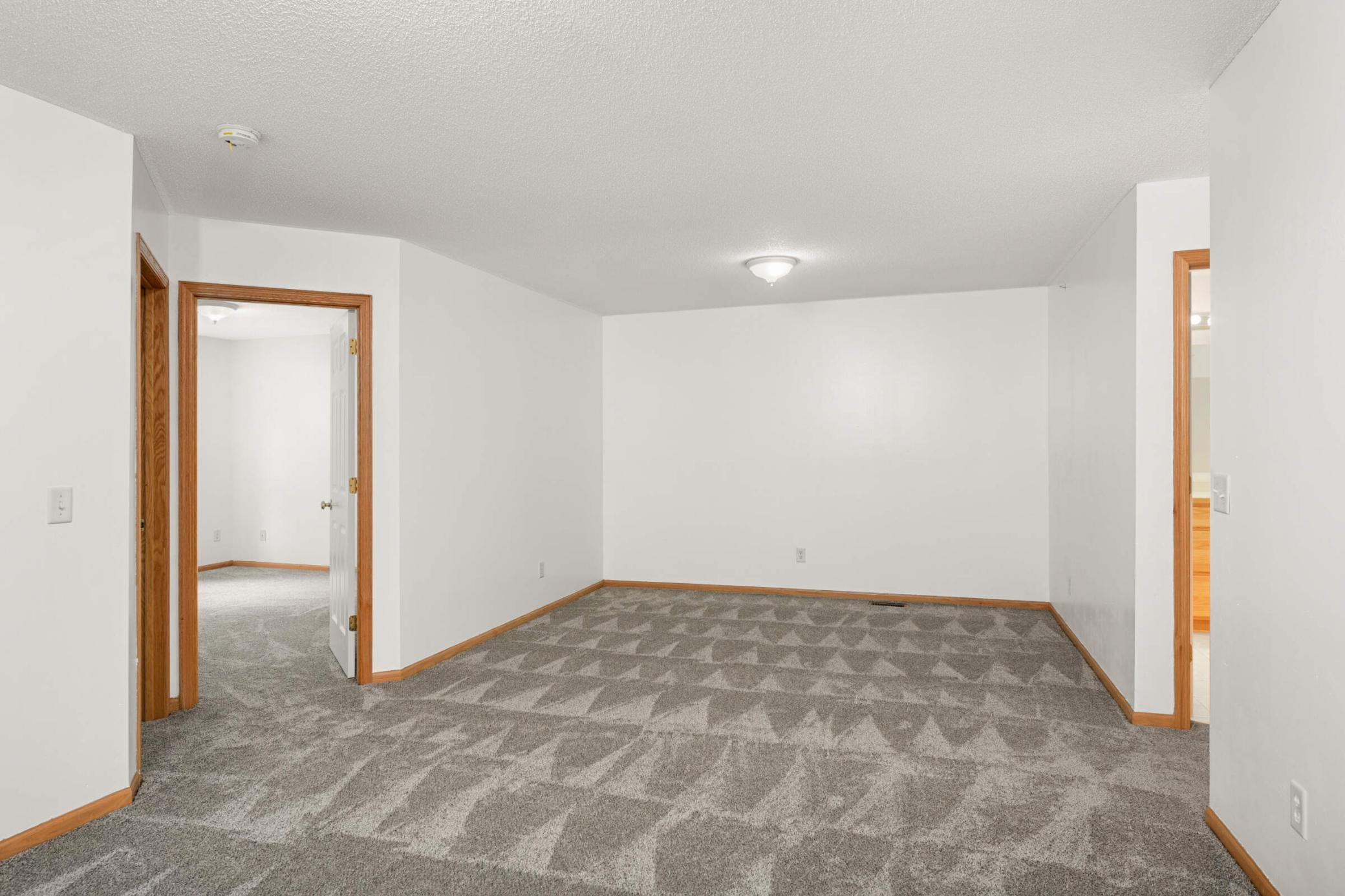 Bedrooms located off spacious family room