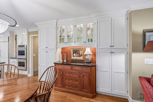 Fabulous built ins to display your favorite decor or cookware