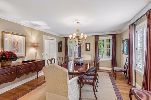 Easily entertain and enjoy meals in the formal dining room
