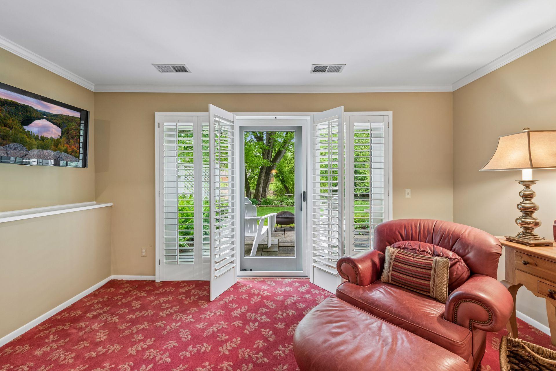 Walk out to the patio from the lower level