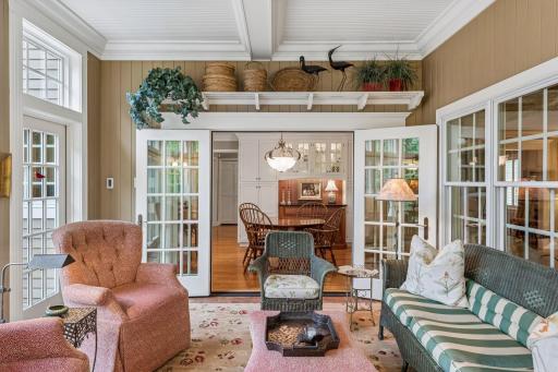 Stunning sun room off of the informal dining space
