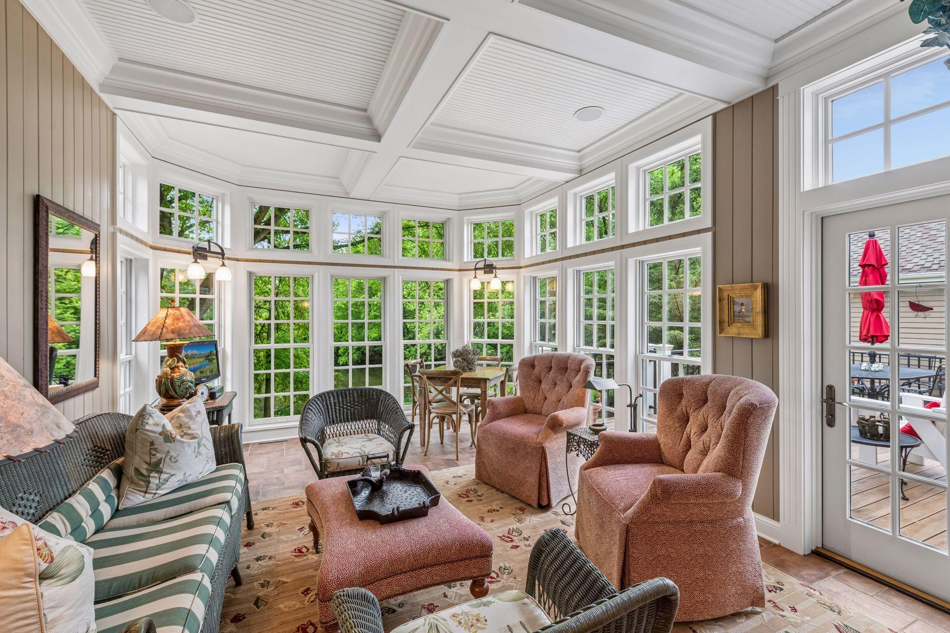 Tons of natural light and views of the backyard