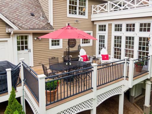 Grill, gather, or take in the views on the deck