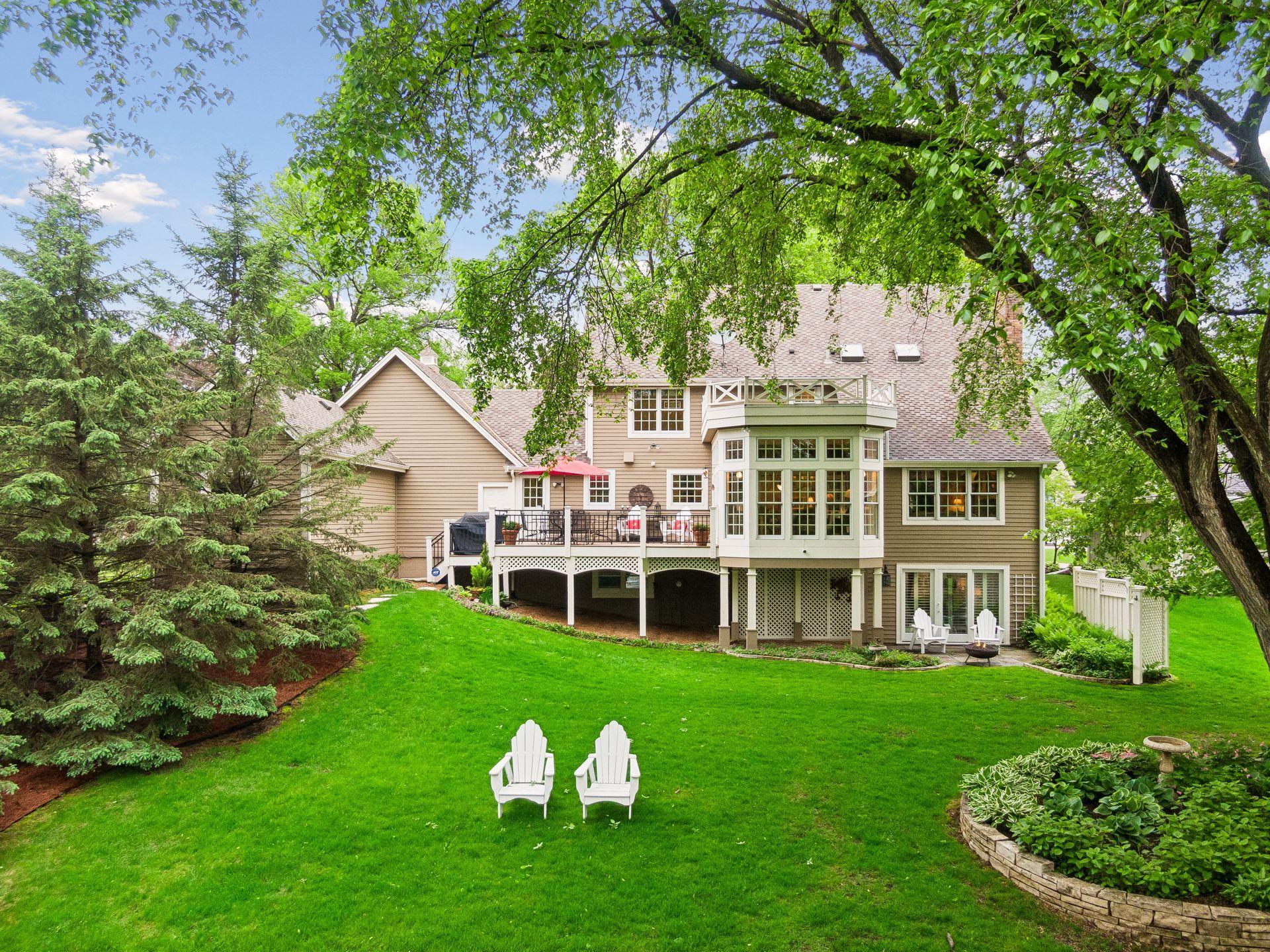 A view from the back of the house