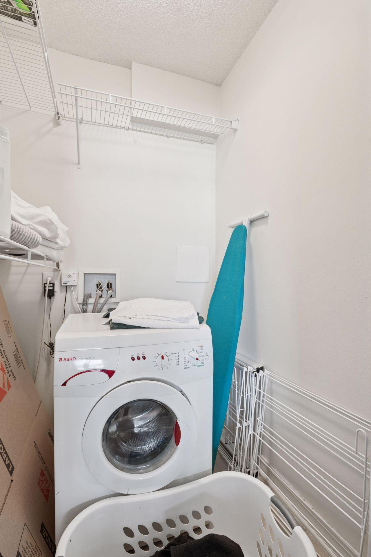 Convenient in-unit washer/dryer hookups—a top priority for buyers valuing easy condo living without trips to shared laundry rooms.