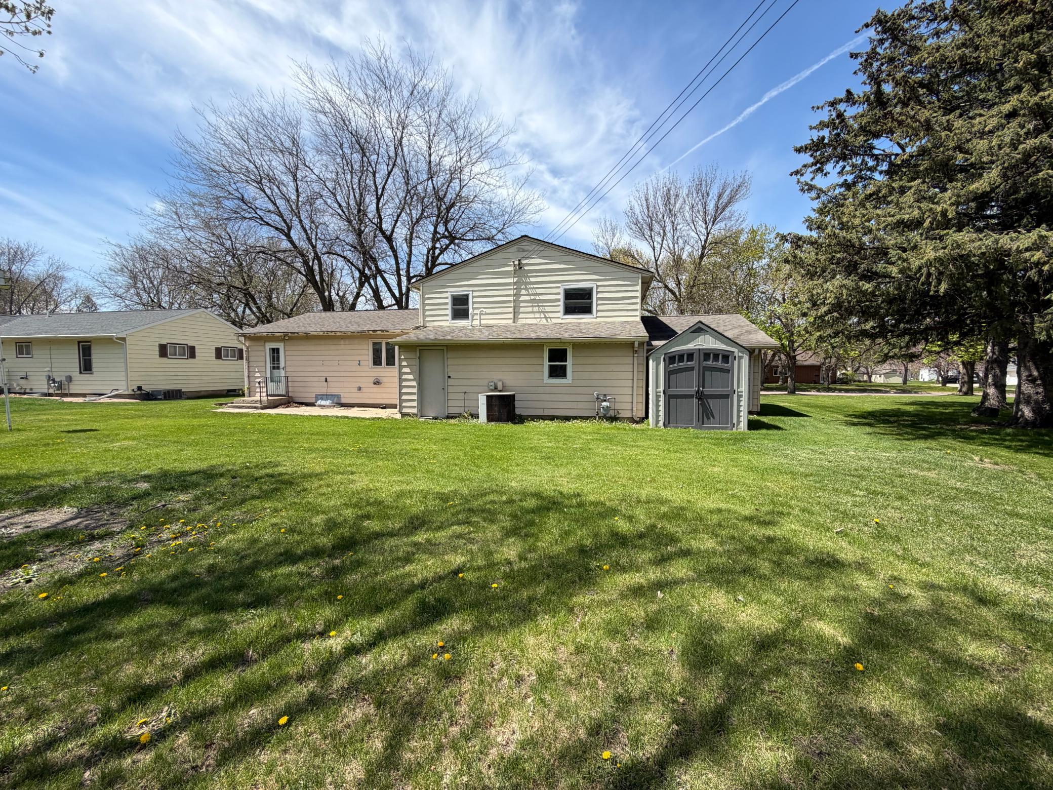 Storage shed included