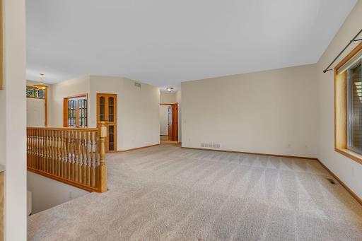 also leads into the hallway to the bedrooms