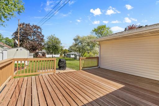 Great cedar deck to relax or entertain on!