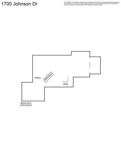 Unfinished lower level- great opportunity!