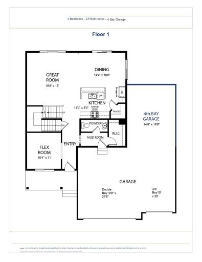 Main Level Floor Plan. All measurements are approximate.