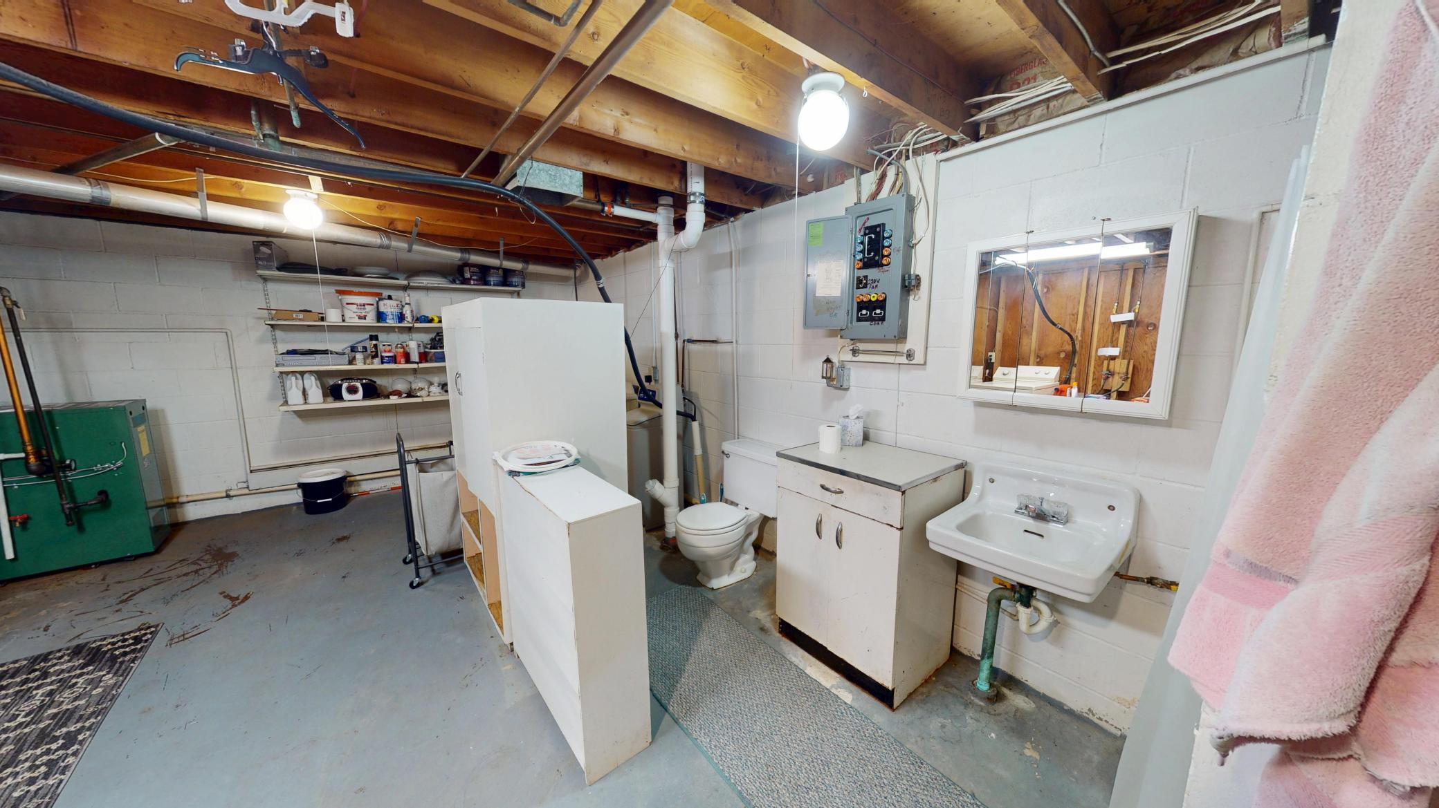 Basement bathroom