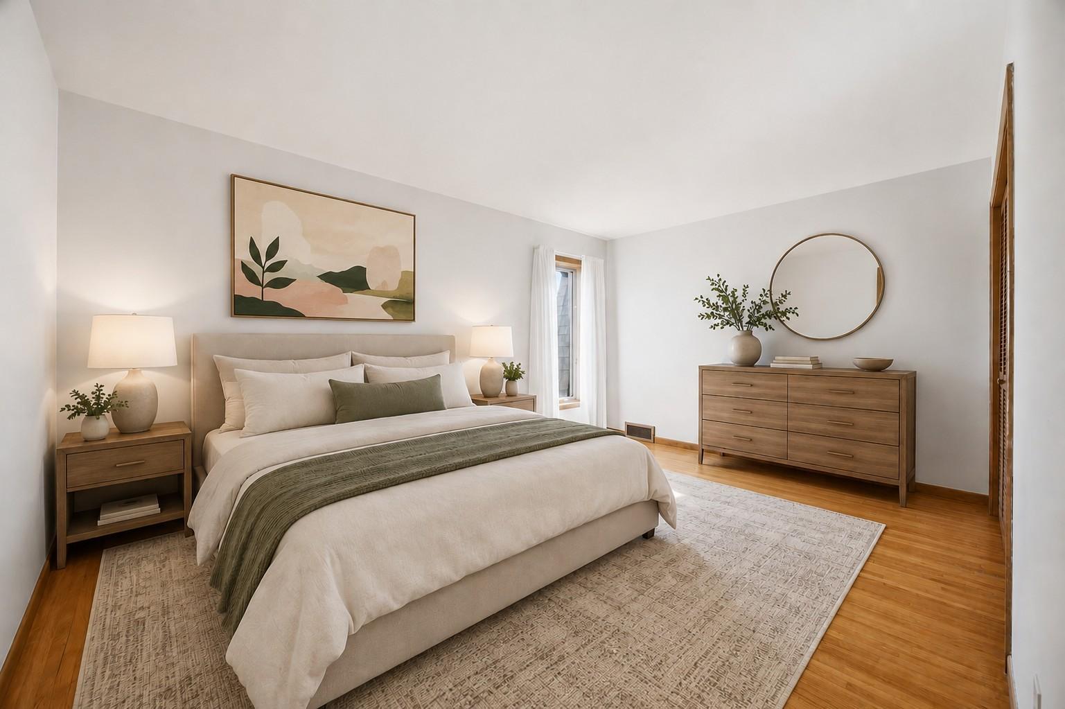 Primary Bedroom - Digitally Staged