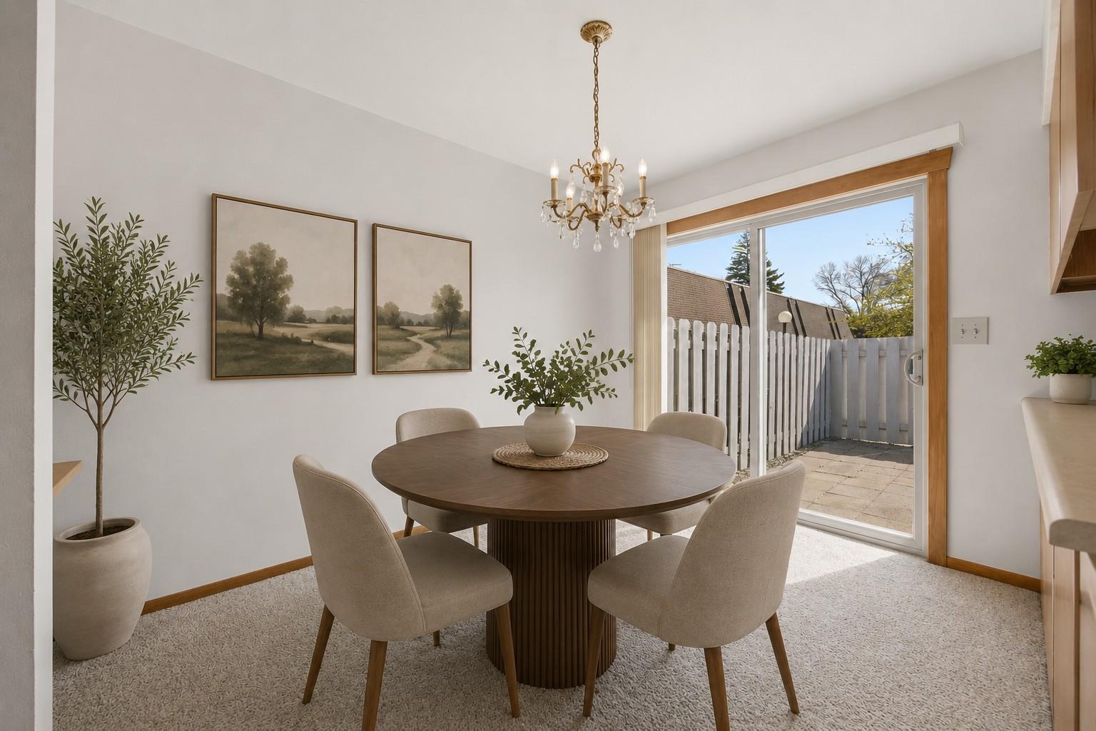 Dining Area - Digitally Staged