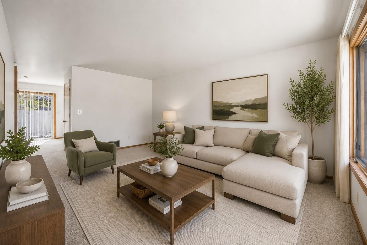 Living Room - Digitally Staged