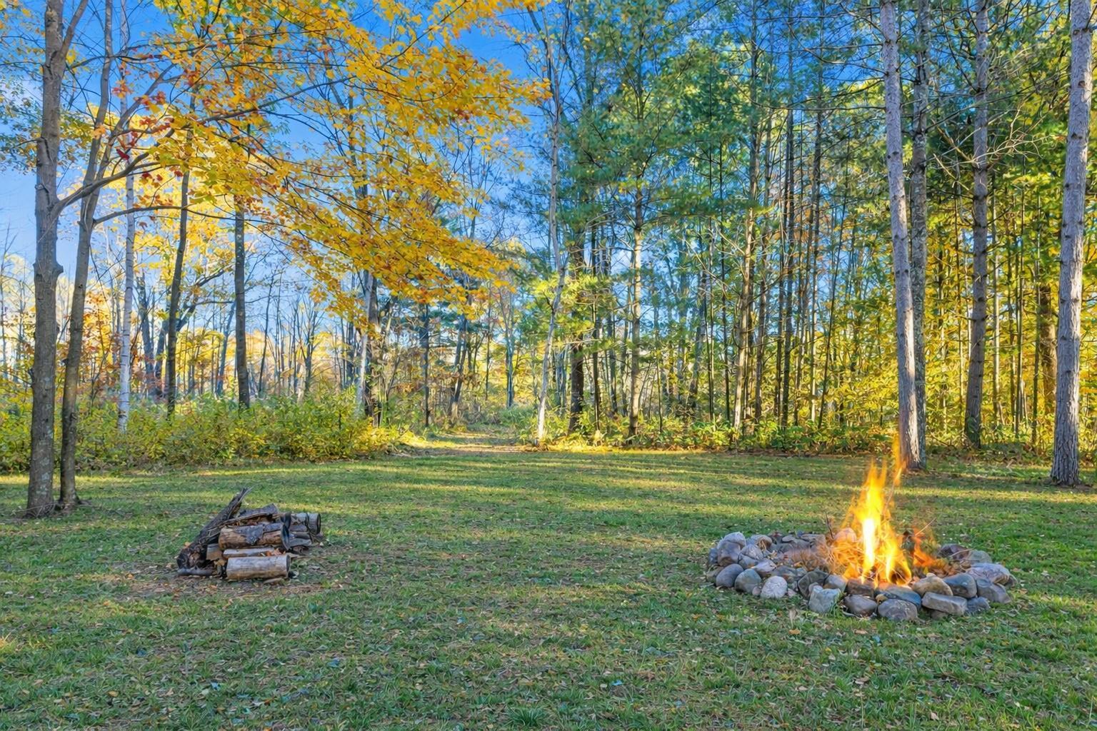 Firepit area with trail access