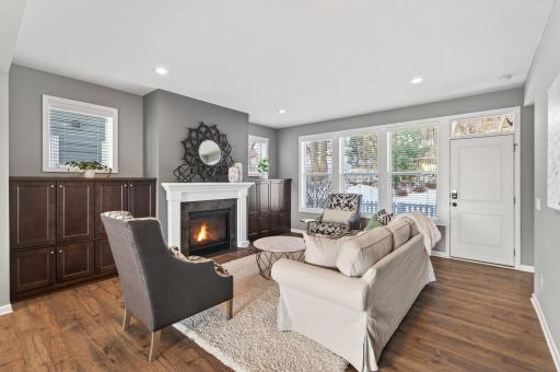 Gas fireplace makes this living room so cozy
