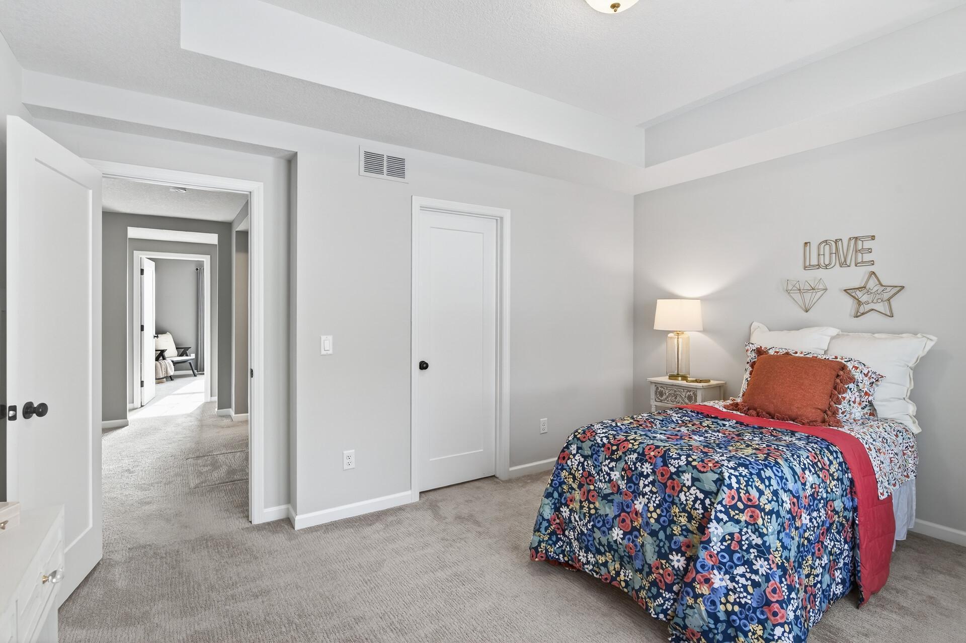 Bedroom 2 has a large walk-in closet with additional storage space