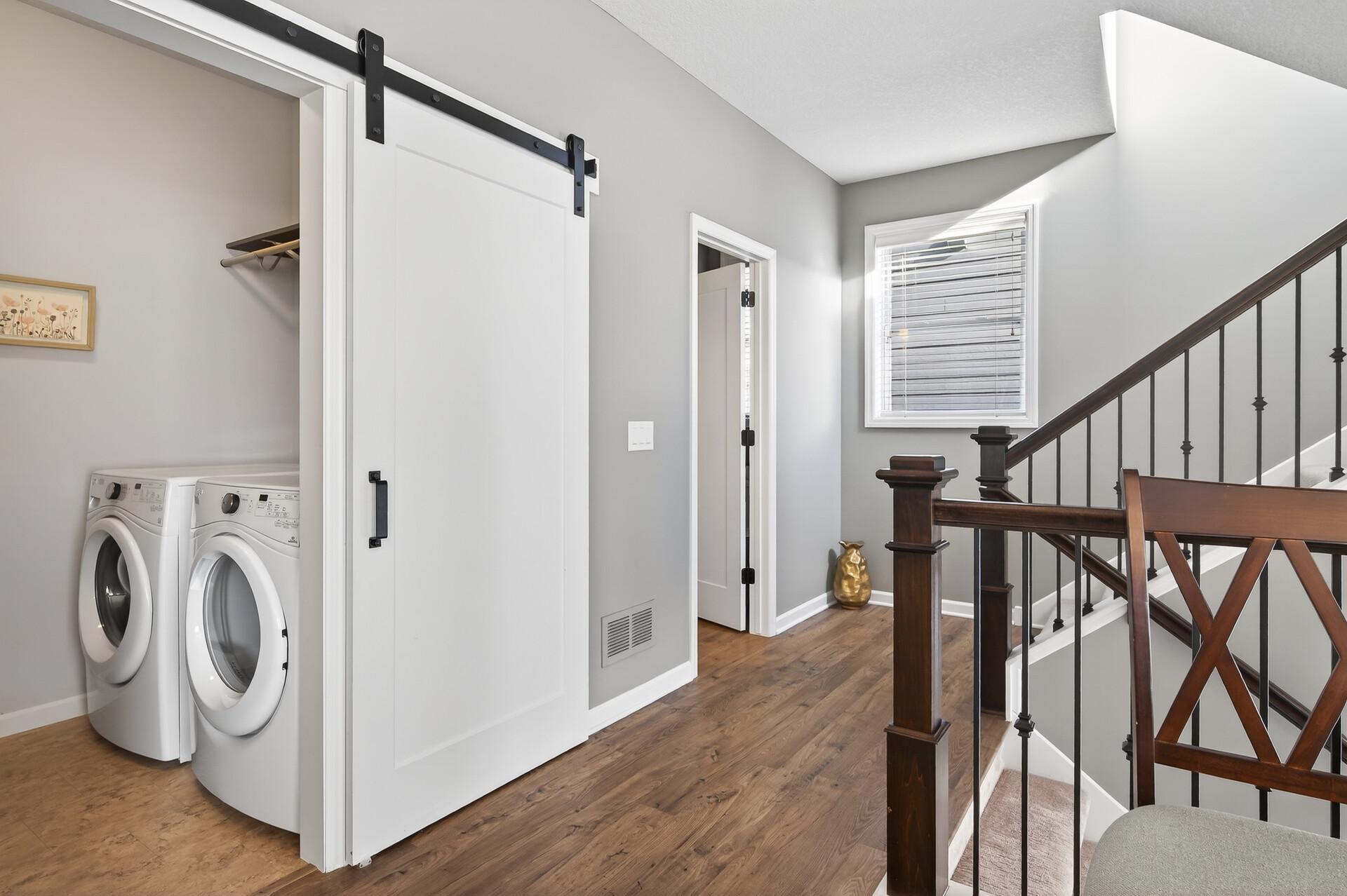 Laundry room conveniently located on the main level