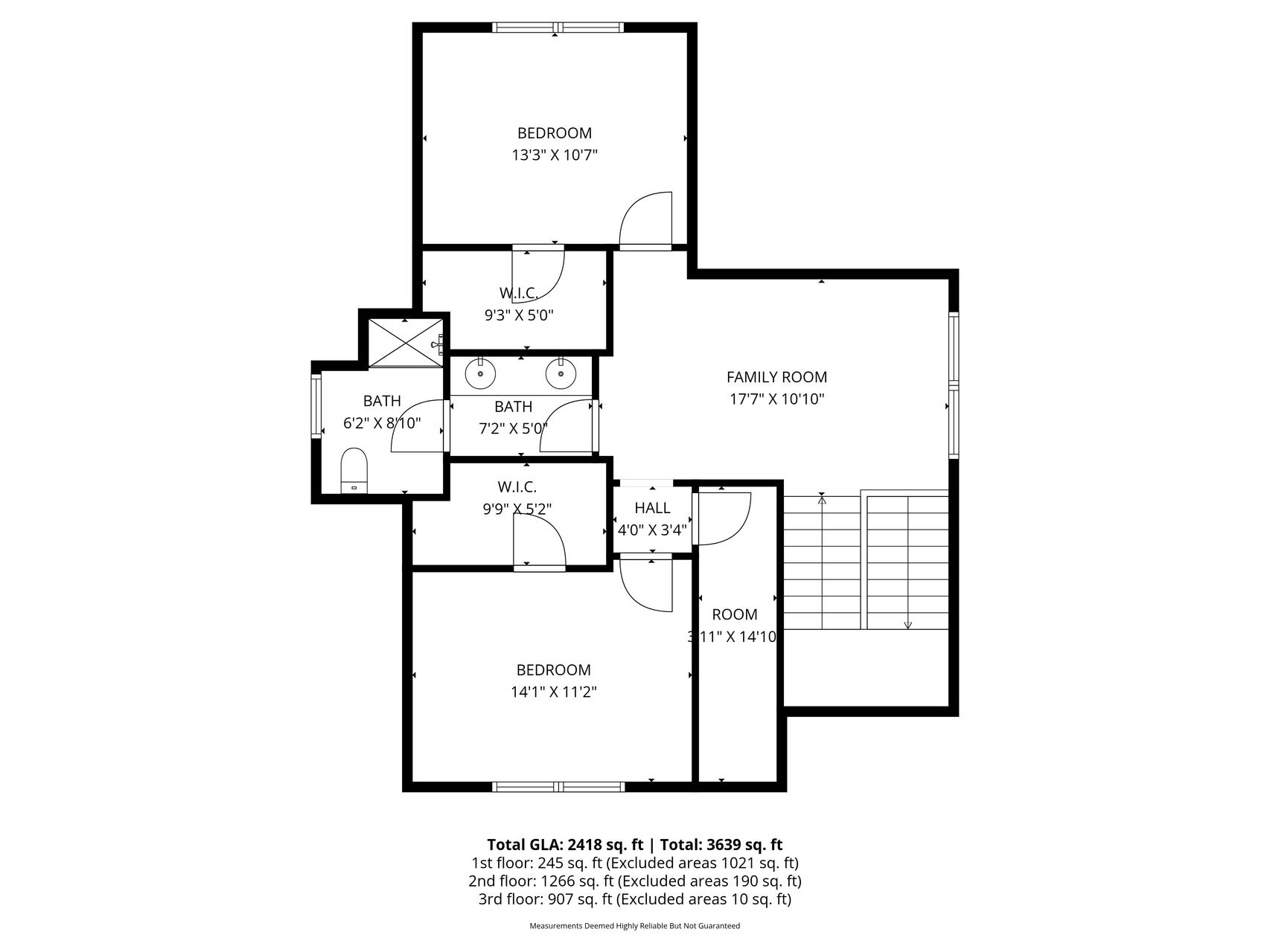Lower level floor plan