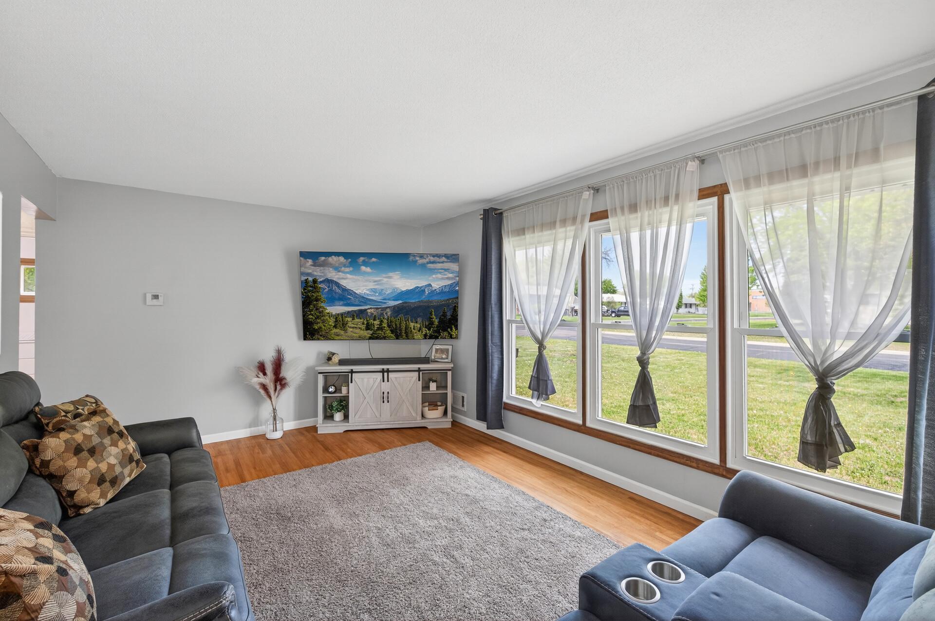 Living Room with Front Yard Views