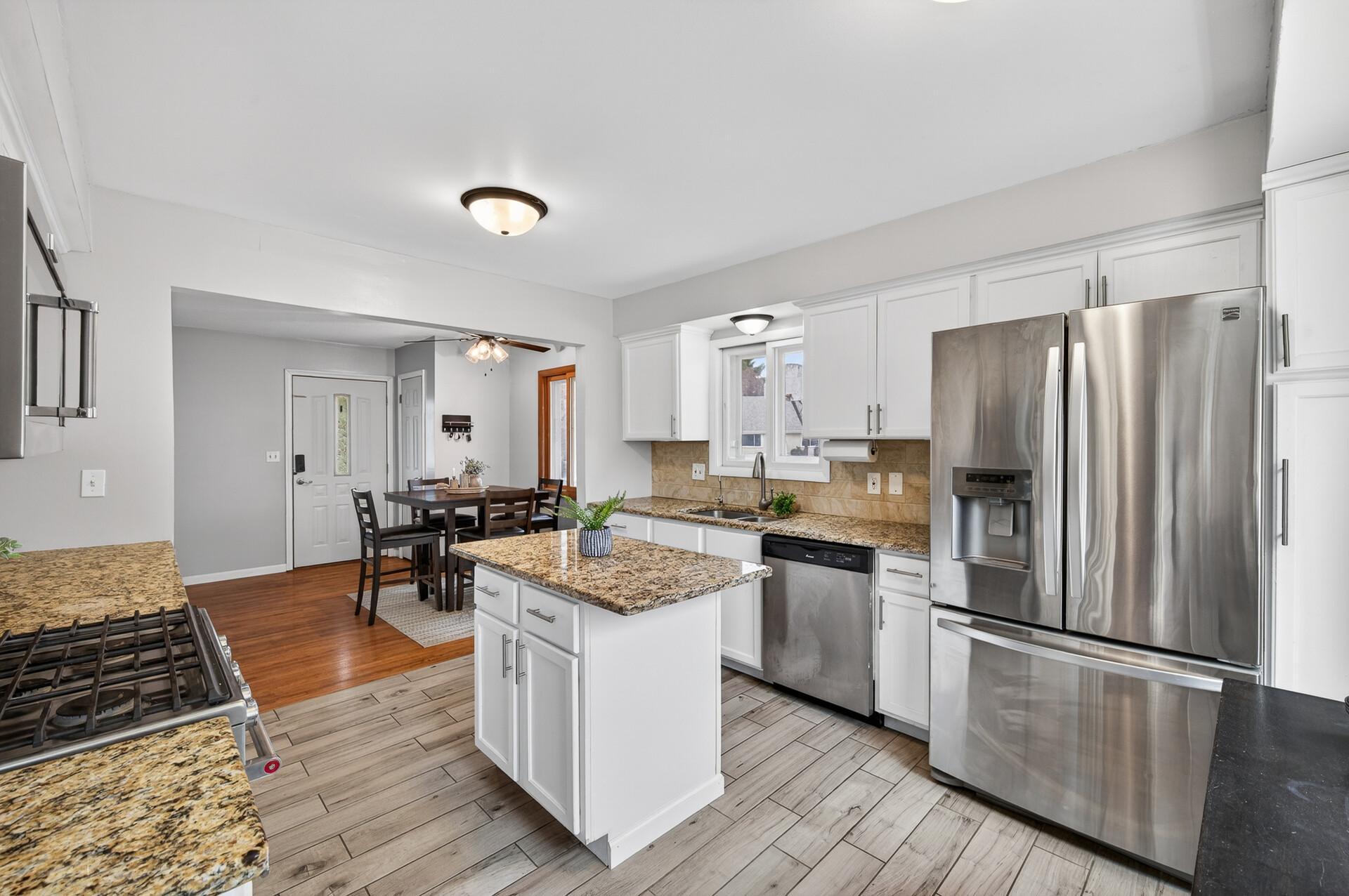 Kitchen View to Dining Room