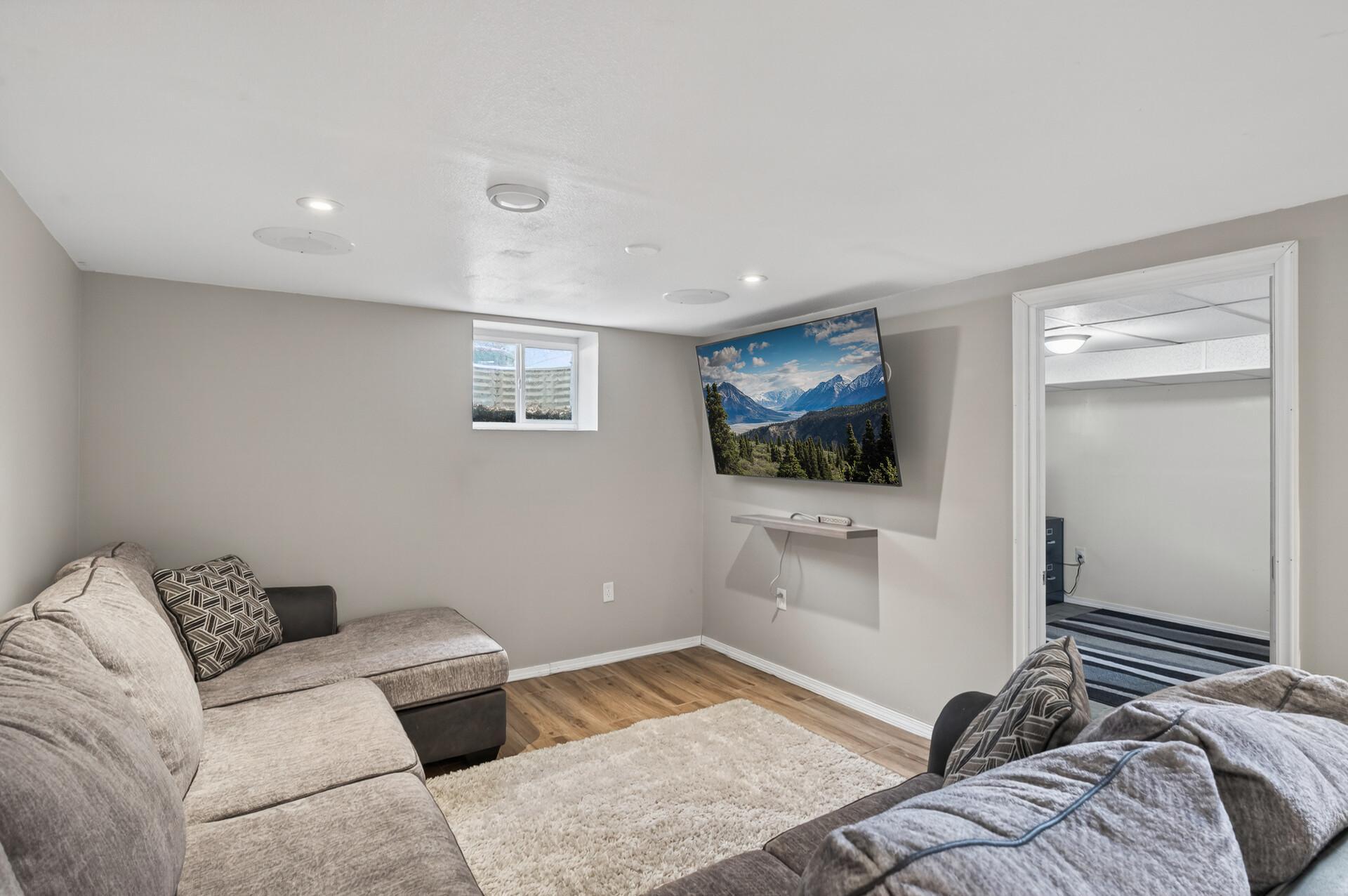 Family Room in Basement