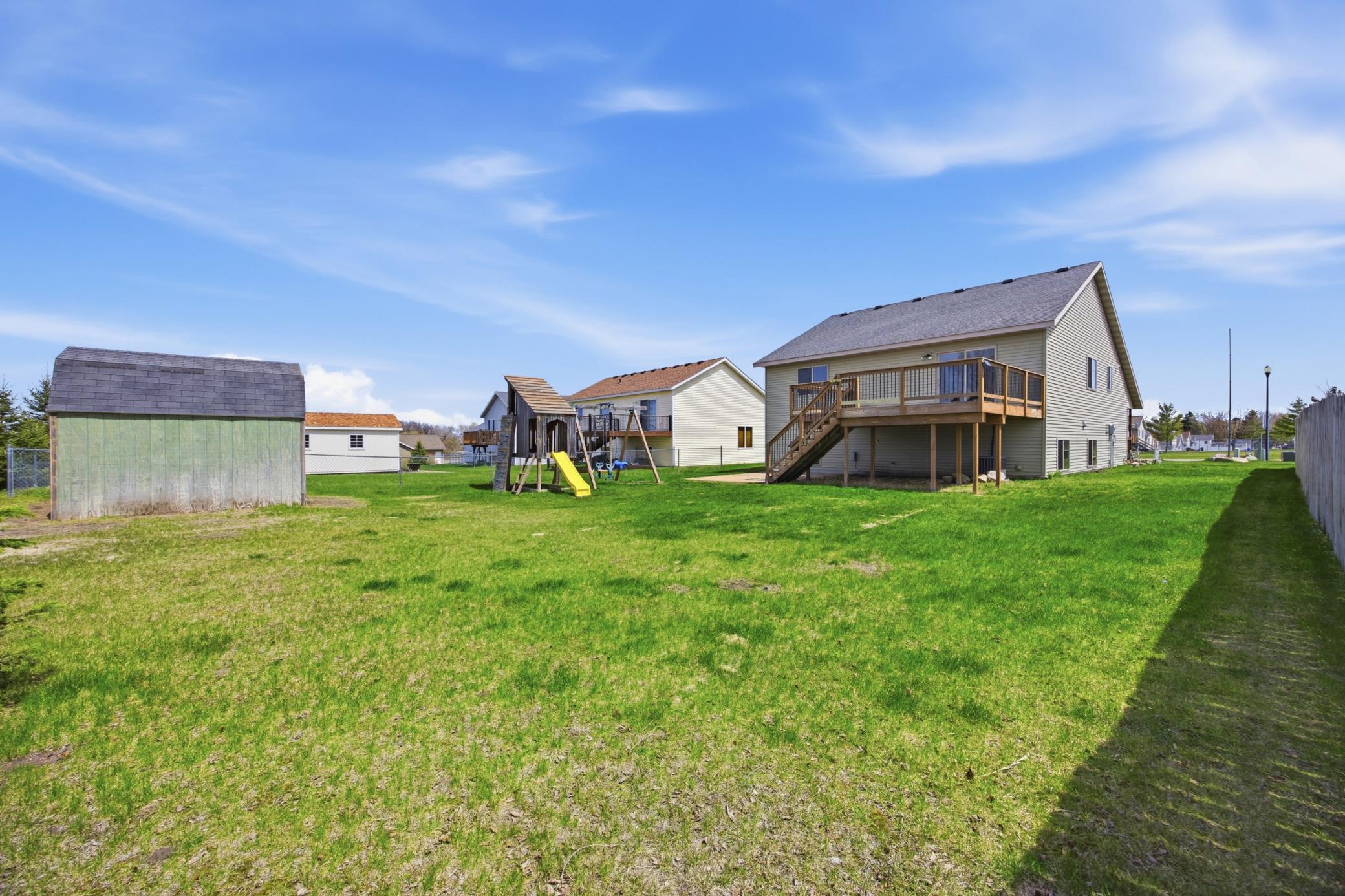 Large back yard