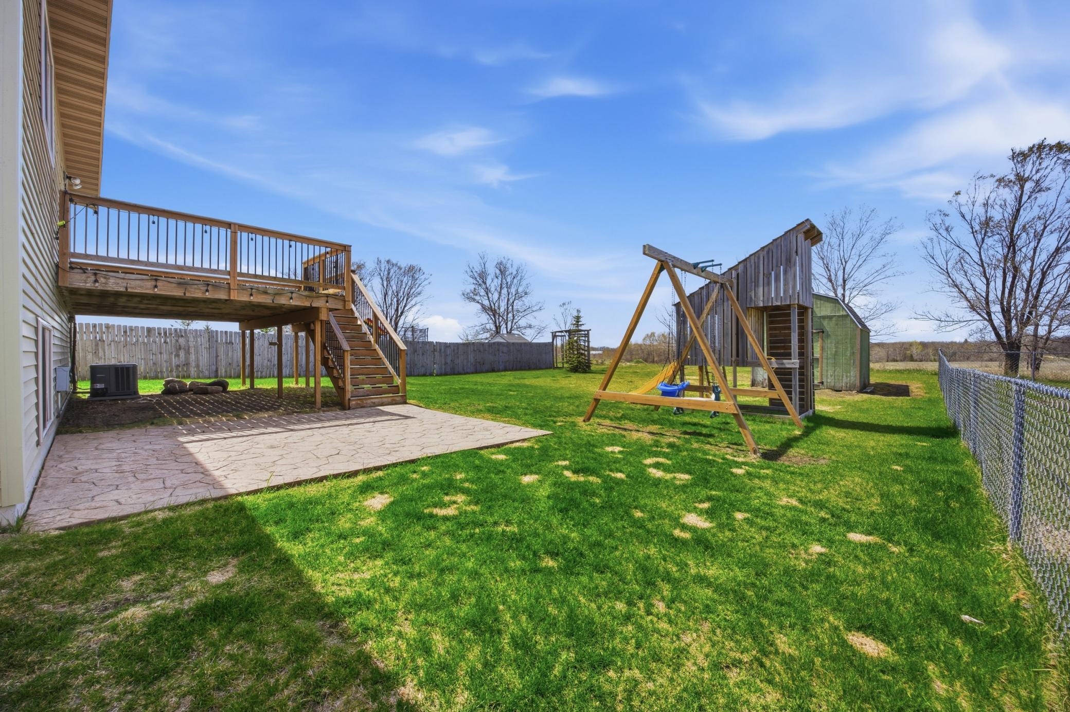 Large back yard