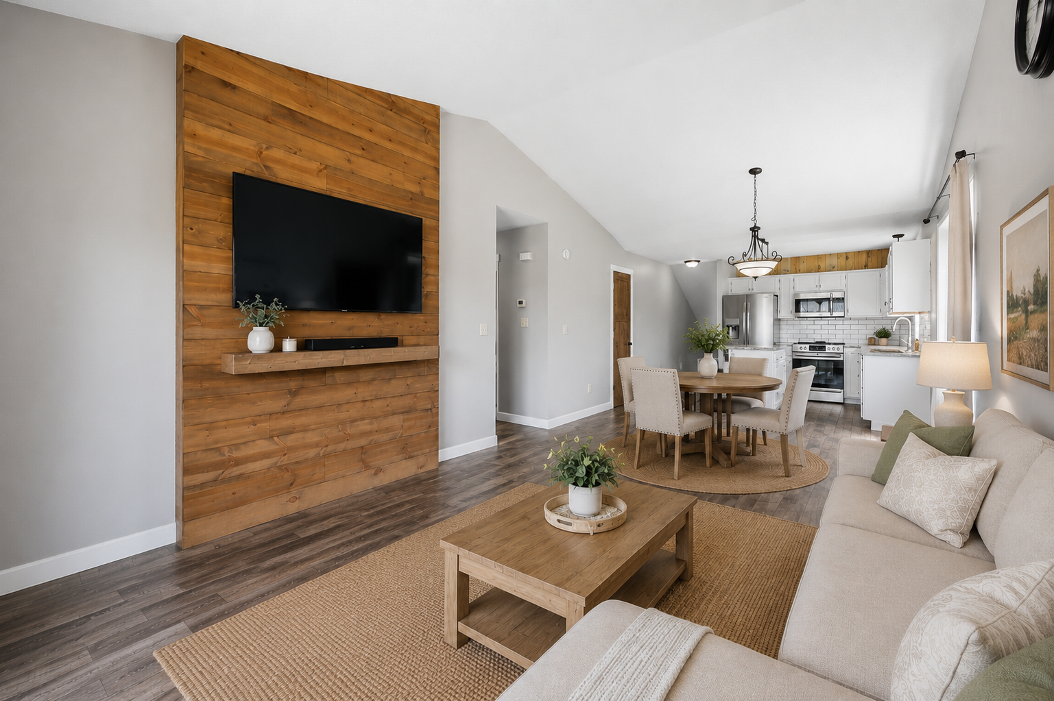 Digitally Staged Great Room