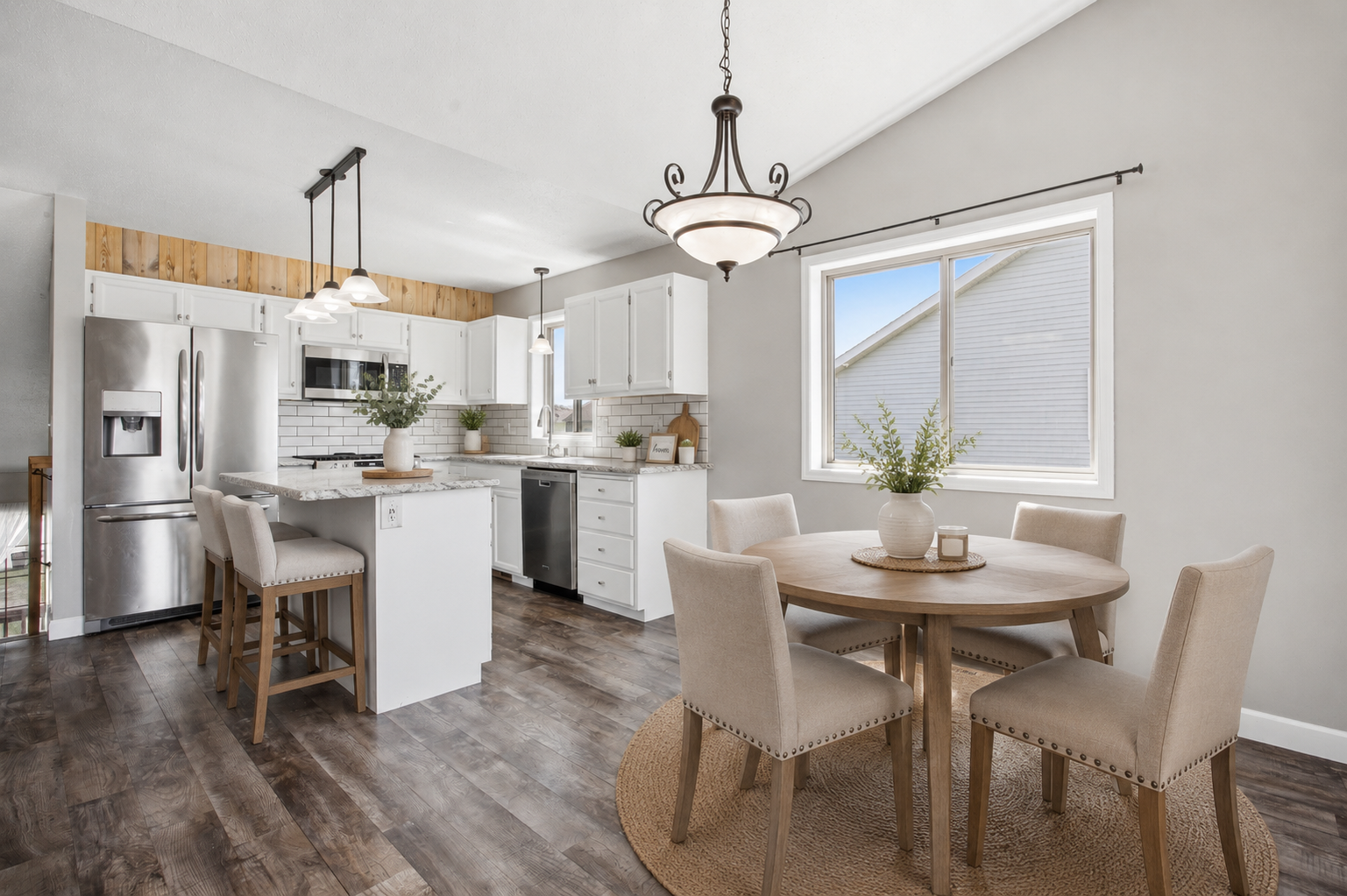Digitally Staged Kitchen/Dining