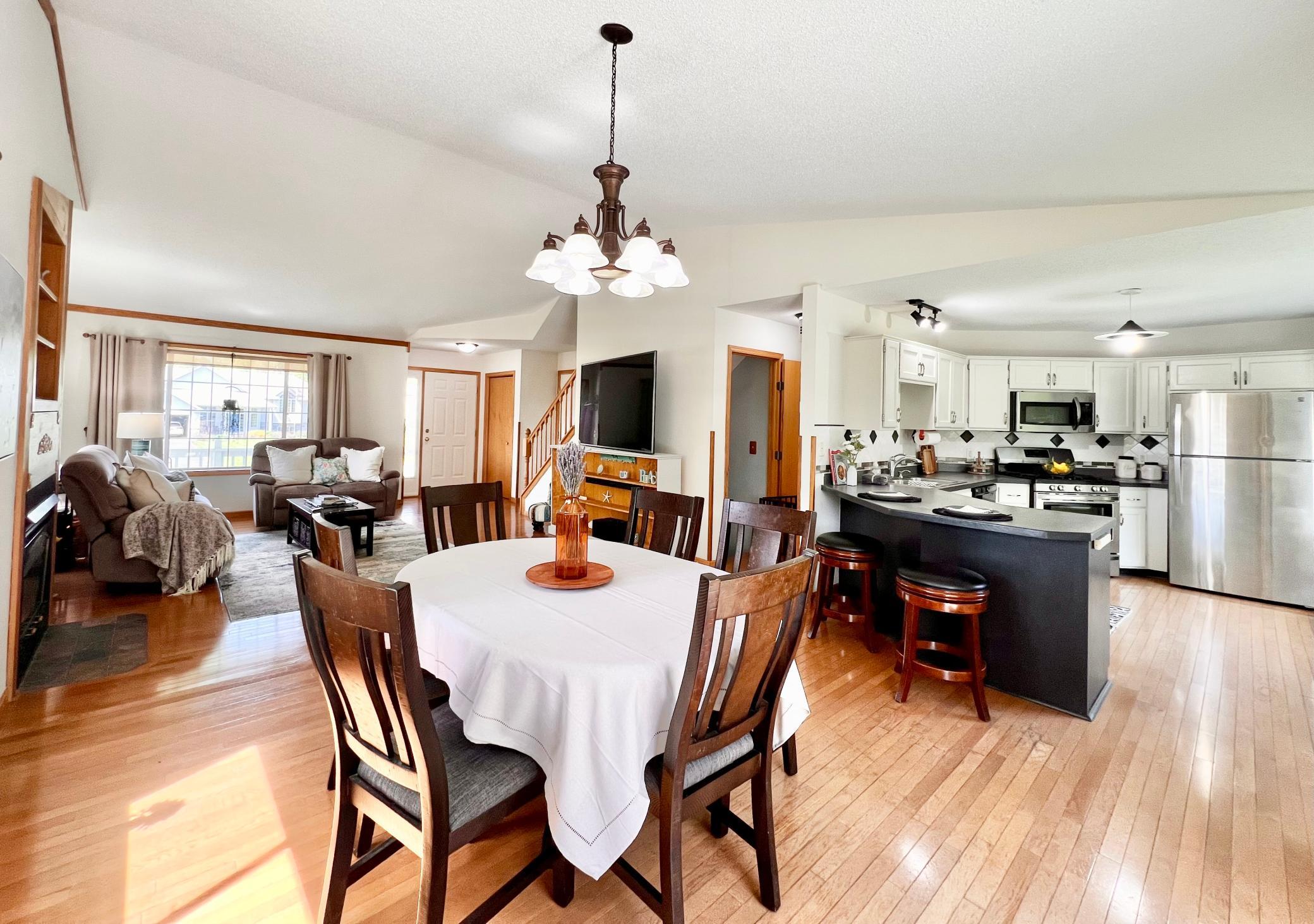 Dining area that opens directly to the deck—perfect for indoor-outdoor living.