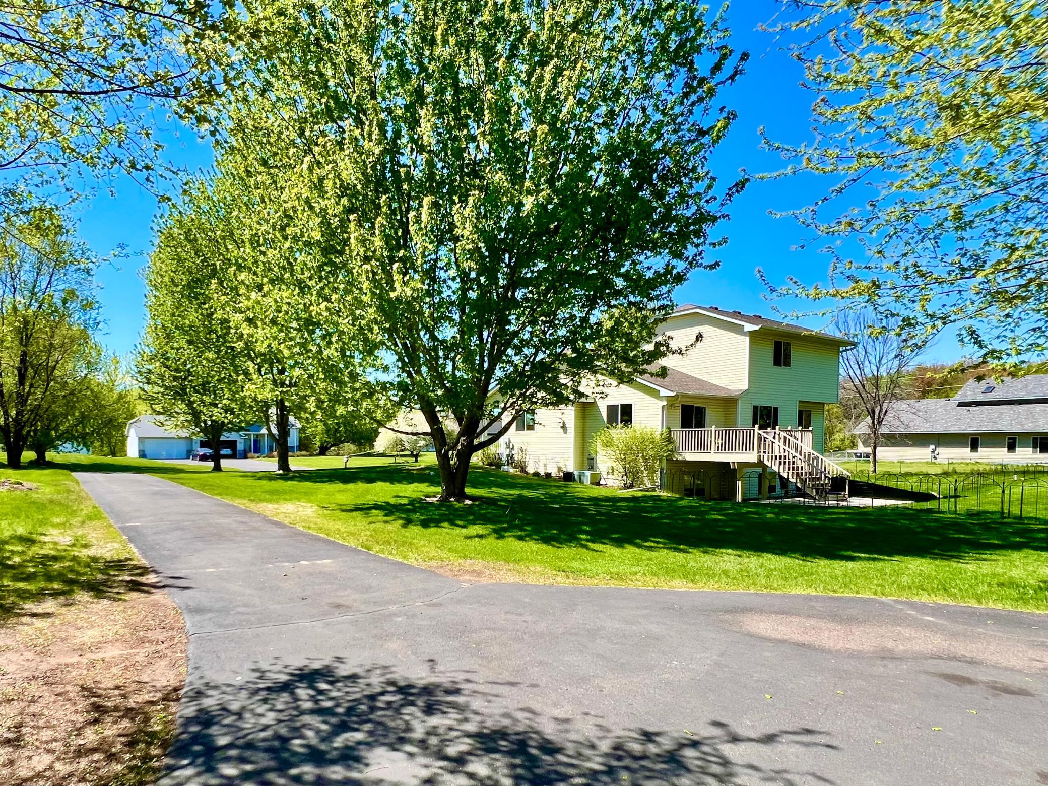 Gardens, mature tree's, and space for play or entertaining. Lots of golf carts and atv's around here.