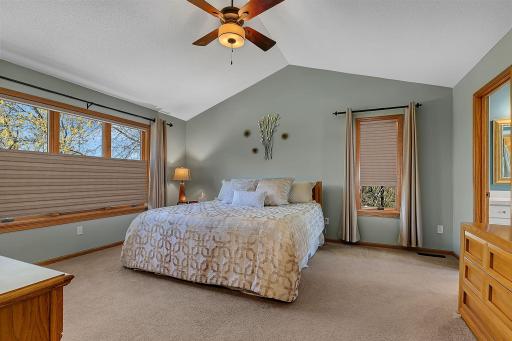 Well-appointed primary suite designed for relaxation and rest.