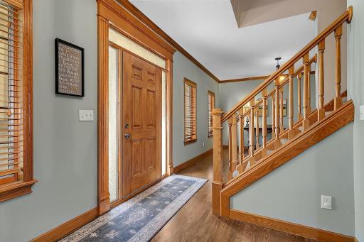 Step in and be greeted by a grand staircase leading to your upper level living.