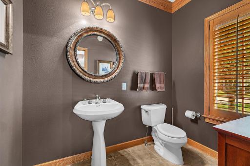 Convenient formal, main floor half bath.