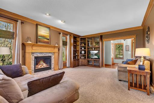 Fireplace becomes a focal point in this space.
