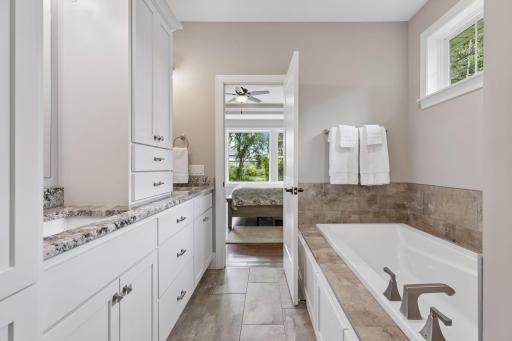 heated flooring in primary bathroom