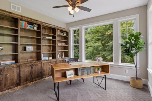Large windows in den/sunroom