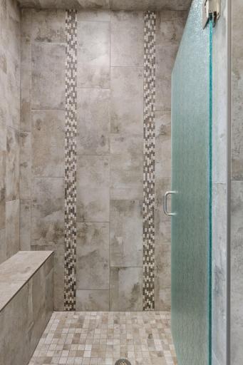 Primary walk-in shower