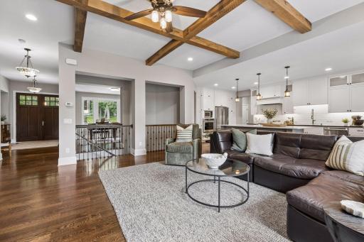 Architectural wood beam ceiling