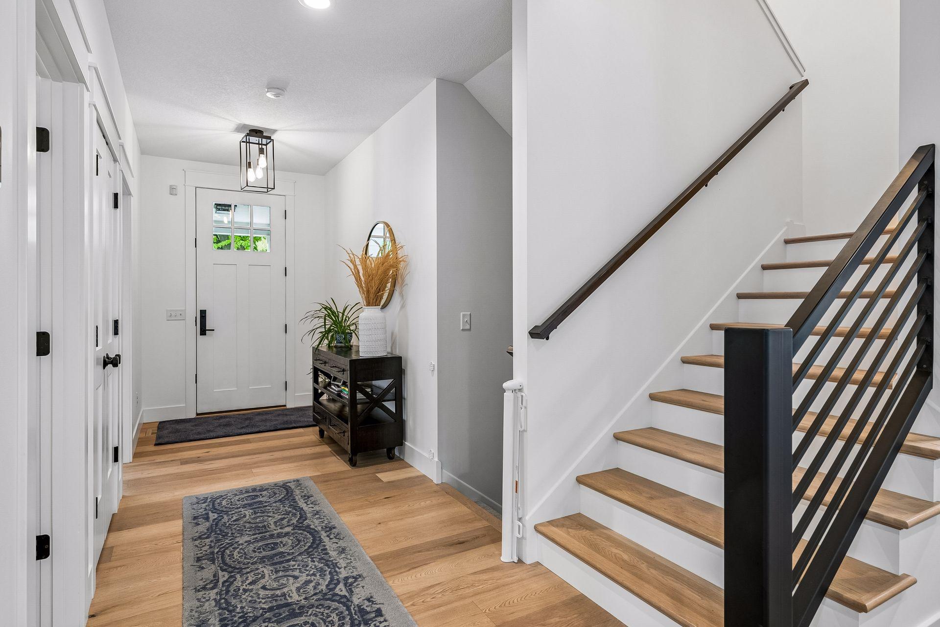 Spacious foyer with hall closet