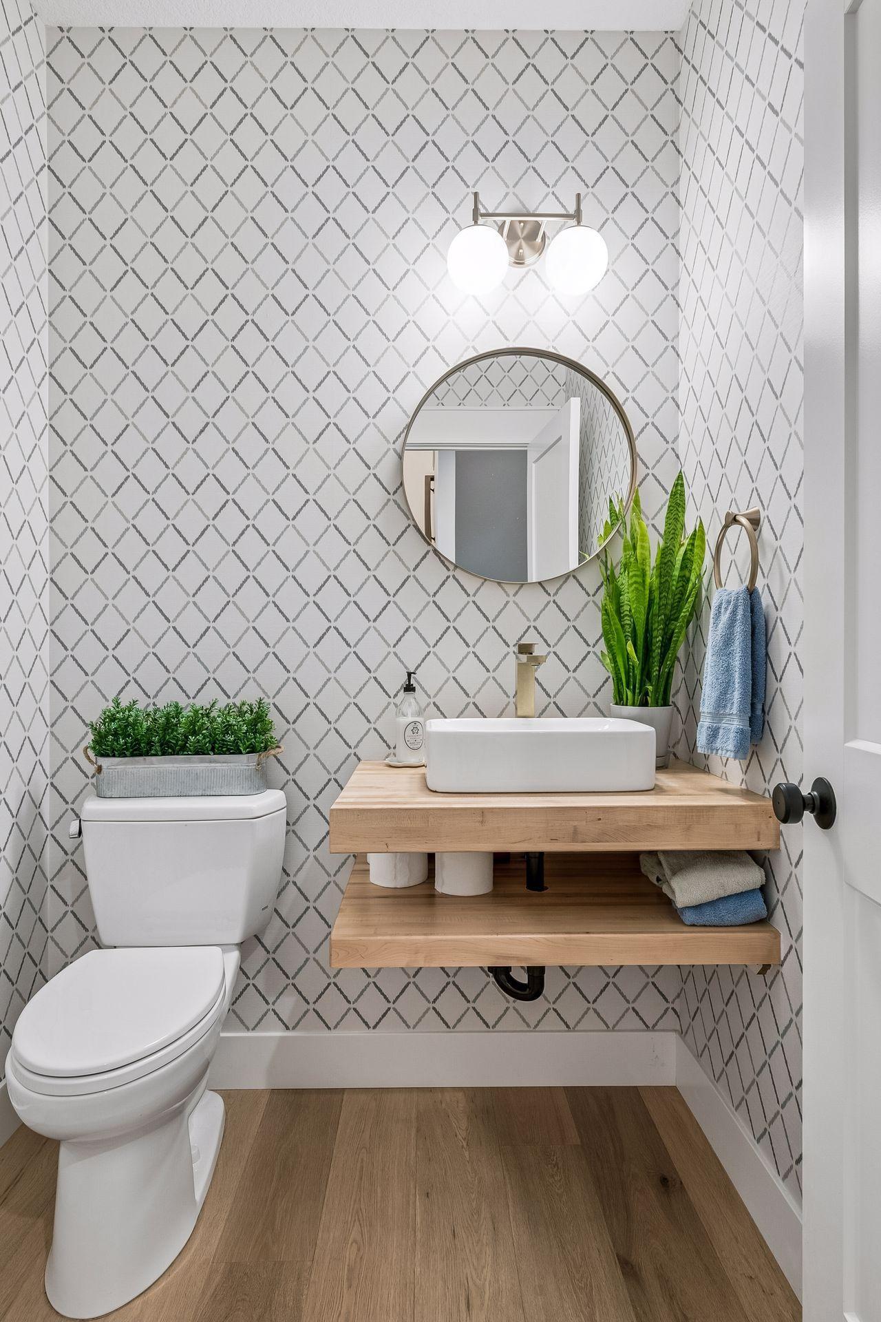 Main level powder room