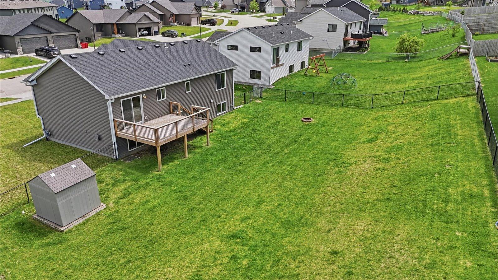 Fenced in Back Yard
