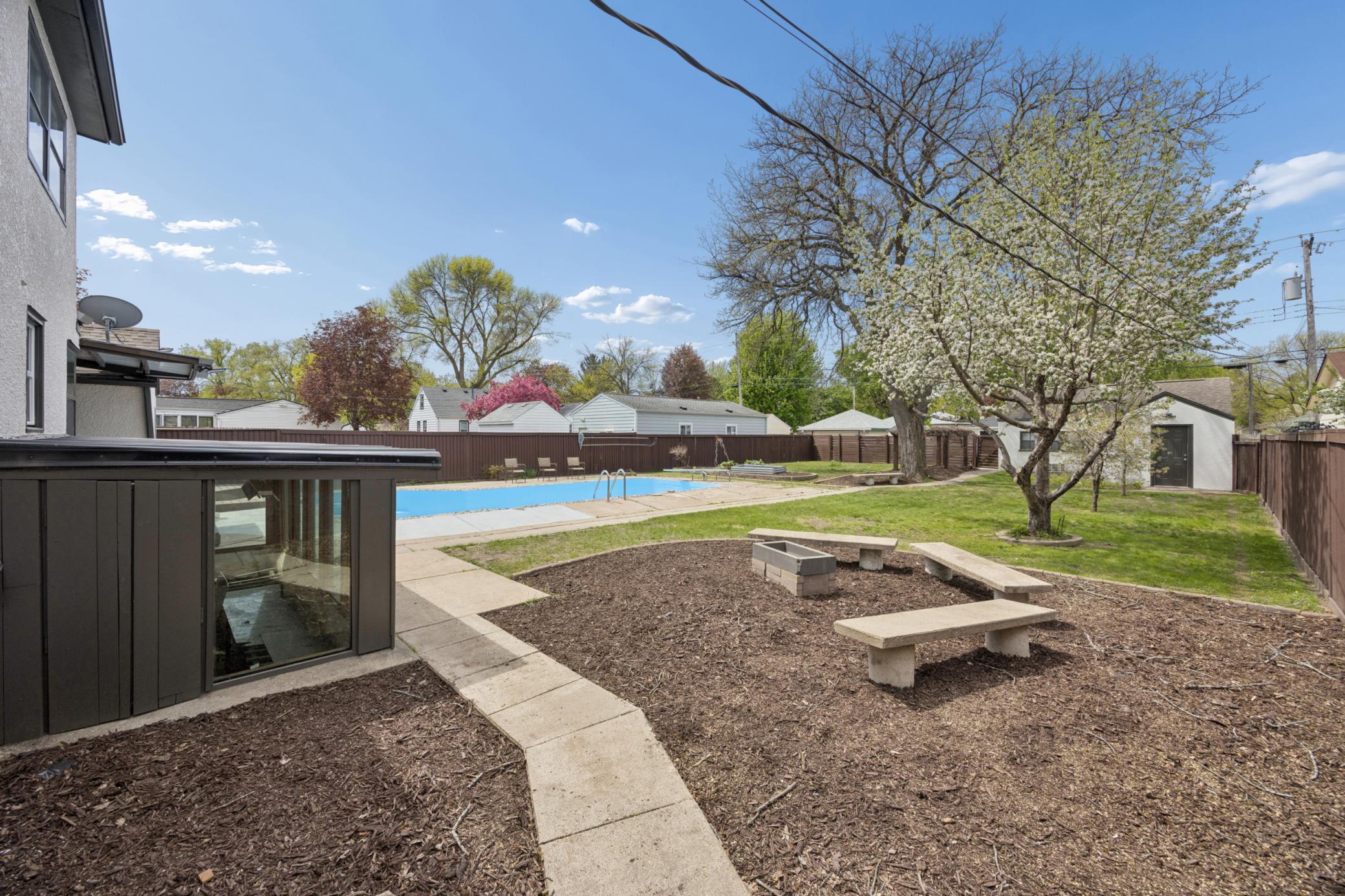 Fire pit & green house